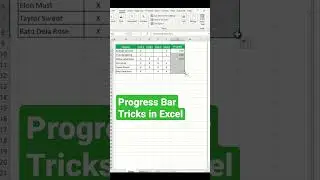 PROGRESS BAR Tricks in Excel 