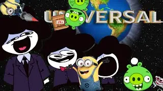 Universal logo mashup (featuring minion pig's/minions/pelones crew)
