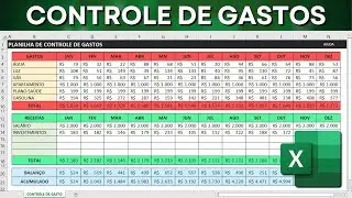 Planilha Controle de Gastos Mensais no Excel | Download Grátis | Como Fazer na Prática