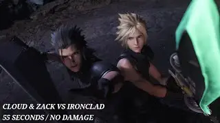 FF7 REBIRTH - CLOUD & ZACK VS IRONCLAD [ FAST KILL / NO DAMAGE ]