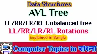 AVL Tree:LL/RR/LR/RL Unbalanced tree//LL/RR/LR/RL Rotations