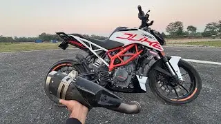 Duke 390 bs4 stock exhaust modification