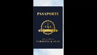 Invitación para boda PASAPORTE 2023-2024  | Boarding pass theme wedding invitation video
