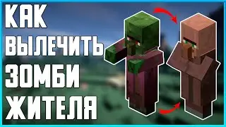 КАК ВЫЛЕЧИТЬ ЗОМБИ ЖИТЕЛЯ В MINECRAFT