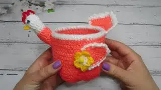 Вяжем крючком Пасхальную корзинку Курочка | Easter Chicken