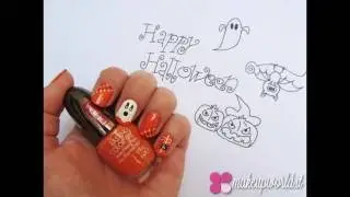 Ghost Halloween Nail Art Tutorial