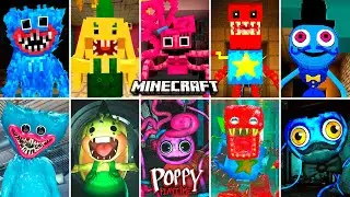Poppy Playtime - FULL COMPARISON with Minecraft PE | All Jumpscares & Chase Scenes [addon & map]