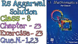 Line Graphs and Linear Graphs | Class 8 Exercise 23 Question 1,2,3 | Rs Aggarwal | 