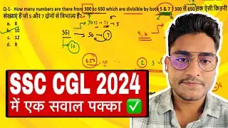 Numbers neither divisible by X nor by Y- Number System Concept for SSC CGL 2024 asked in CHSL Exam