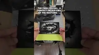Laser Engraving a Piece of Black Acrylic with a 30w Fiber Laser. Realistic Photo Work