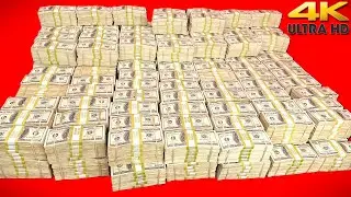 Millionaire Withdraws $10,000,000 Cash from Bank Account ASMR in 4K | Prop Movie Money Visualization