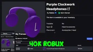 Buying NEW Purple Clockwork Headphones For 40K ROBUX | ROBLOX Sale
