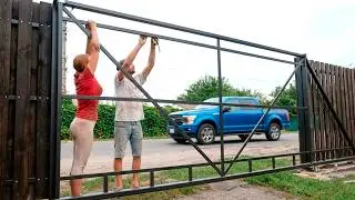 Amazing Driveway Gate Making Idea With UNIQUE DESIGN