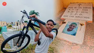 WE WERE BACK AT CHUKITO'S GRAVE! Look what happened at the cemetery with our bikes!