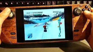 Playing '1080 Snowboarding' From N64 On a Steam Deck! ( + Wooden Steam Deck Skin )