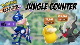 Jungle Greninja Outplays OP Darkrai Psyduck Lane - Pokemon Unite