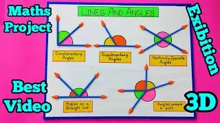 Lines and angles #maths working model #angles model#types of angles working model #maths project 👍