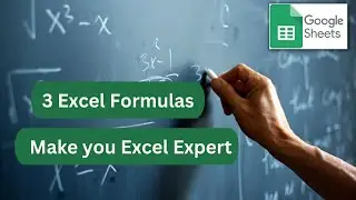 3 Excel Formula Make you Excel Expert  |  Google sheet formula in Hindi | Part 1