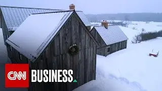 This modern farm house is made from reclaimed barns