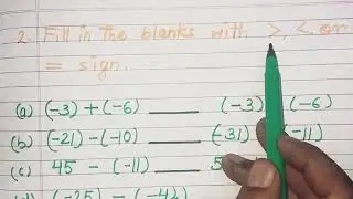 Class 6| Chapter 6| Integers| Exercise 6.3