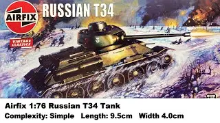 Airfix 1:76 Russian T34 Tank Kit Review