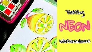 Testing NEON watercolour paints from Artful by Ohh Deer