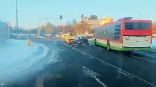 Zimowy Lublin 04.12.2023r. Ulice Sowińskiego, Poniatowskiego, Smorawińskiego oraz Legendy.