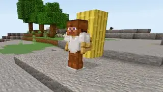 Minecraft: villagers carry bamboo