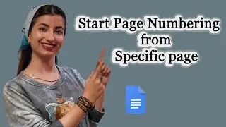 How to start page numbering from a specific page in Google Docs