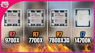 R7 9700X vs R7 7800X3D vs R7 7700 vs i7-14700K | Real Gaming Benchmark | FHD