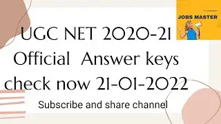 ugc net 2021 official answer key Check now/ how to download official answer key ugc net/ challenge