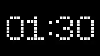 Countdown Timer 90 sec ( v 516 ) simple timer with news theme sound effects HD 4k