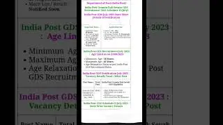 India Post Gramik Dak Seva Vacancy || Indian Dak Vacancy @RSS  #indianpostofficerecruitment2023