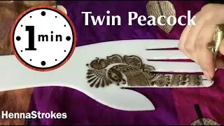 Detailed Peacock Henna art for quick henna party / sangeet design. | For Beginners by Hennastrokes