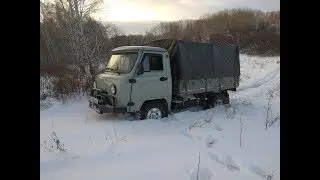 Уаз 3303 испытание по снегу #1