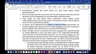 Proje Değerlendirmeleri için Yol Haritası