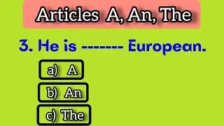 Article Quiz| English Grammar Quiz