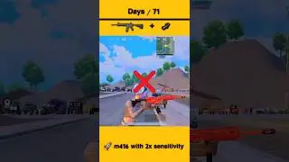 🔥 M416 with 2x gyroscope sensitivity | 2x no recoil sensitivity with gyroscope ✅ #bgmi #pubg #shorts