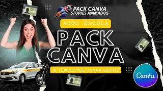 Pack Canva GRÁTIS AUTO ESCOLA - 10 Templates Canva Gratuitos para Auto Escola