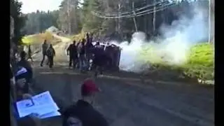 Страшная авария на гонках Ралли