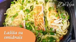 Lašiša su smidrais- labai skanu, naudinga, paprasta @DeVija