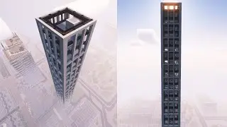 MINECRAFT - How to Build a Super Skinny Modern Skyscraper - Tutorial