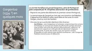 Gargantua, Rabelais - *FICHE DE LECTURE*