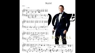 Adele Skyfall 007 Sheet Music Tutorial Скайфол Адель Ноты пианино