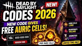 Dead By Daylight Codes 2026 😱 NEW Code Gives FREE Auric Cells