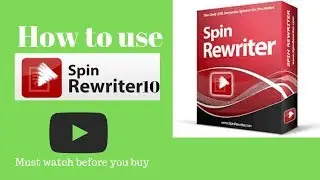 🍎 How To use Spin Rewriter 11 - ⚠️ ( A Must Watch) 🍎