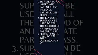 What is super keyword and when do you use? TOP INTERVIEW QUES. #shorts #java