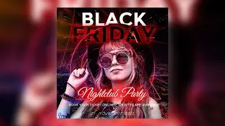 Black Friday Party Banner Design | Photoshop Tutorial 2022