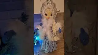 Мои большие Дед Мороз и Снегурочка крючком по ёлочку/ мк на моем канале  Shorts