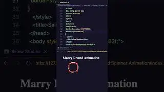 Marry go round spider | HTML and CSS Tutorial using VSCode editor  2023  